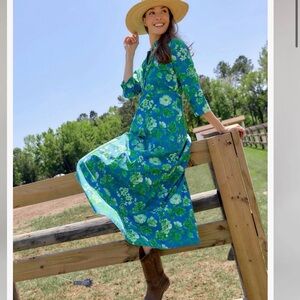 Beau & Ro The Alexa Dress | Blue Fancy Flower size XS Petite